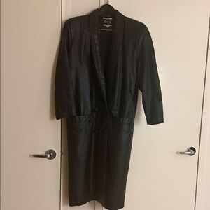 Black Genunie Leather Women's Coat